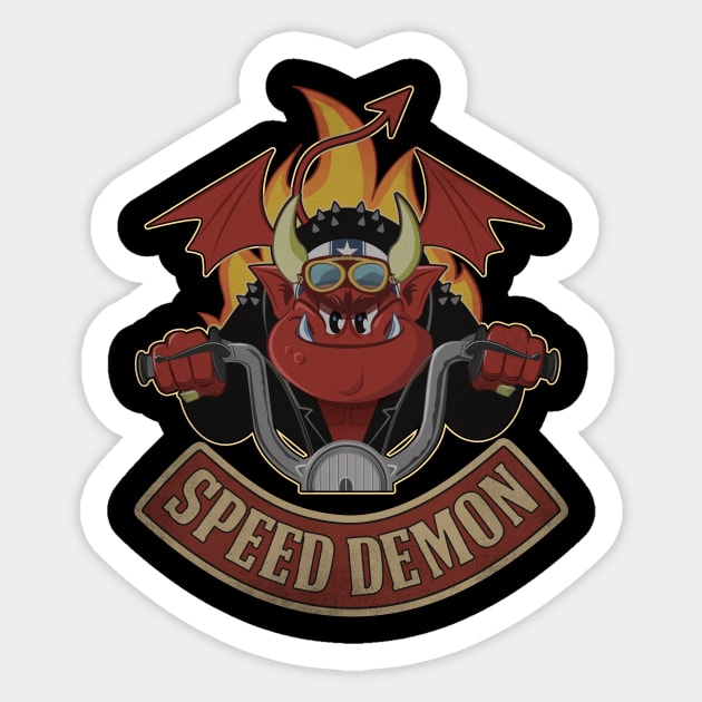 Speed Demon Sticker by Nik Afia designs